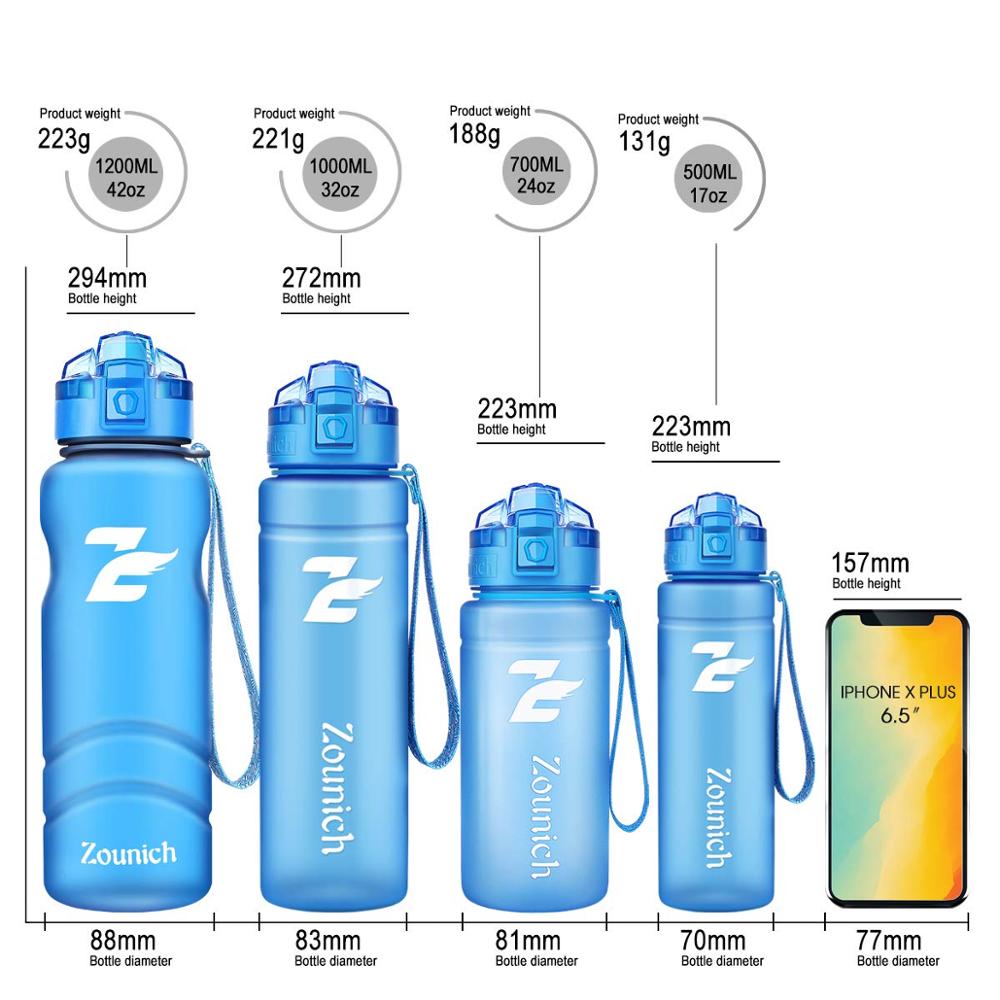 Reise flasker lekkasjesikker plast vannkoker 700ml bpa gratis sport vannflasker protein shaker utendørs tritan plast drikkeflaske: Blå