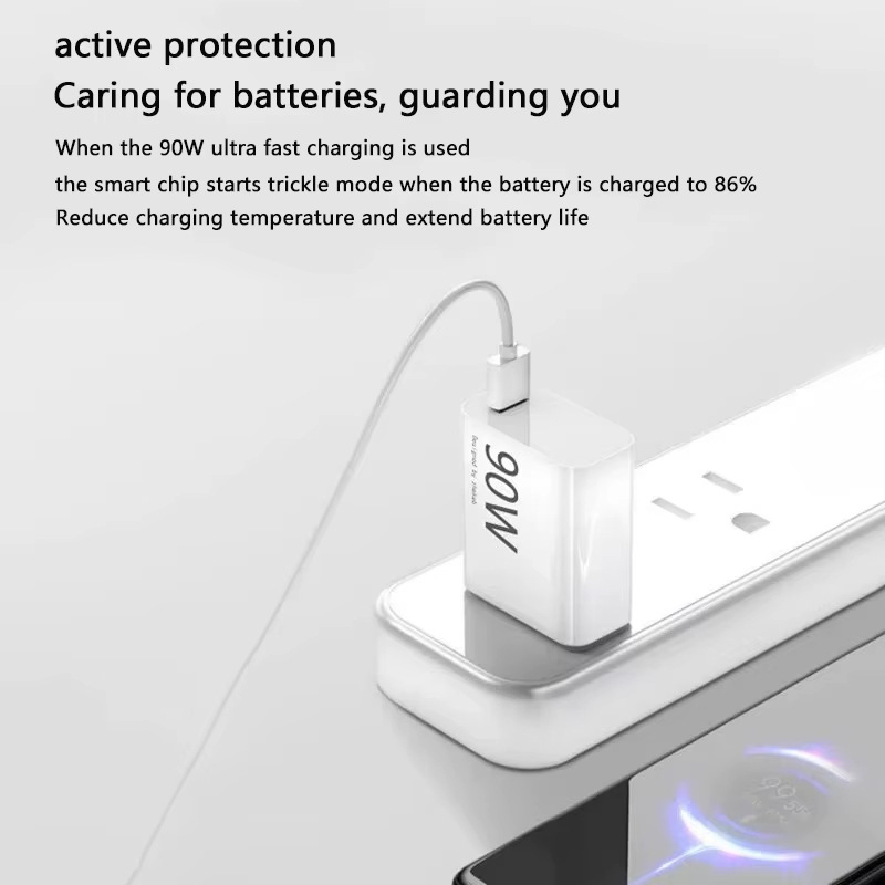 Xiaomi Originele 90W Oplader Snel Opladen Quick USB Type-C Oplaadkabel EU Charge Adapter Voor Xiaomi 15 14 Ultra Redmi Note 13