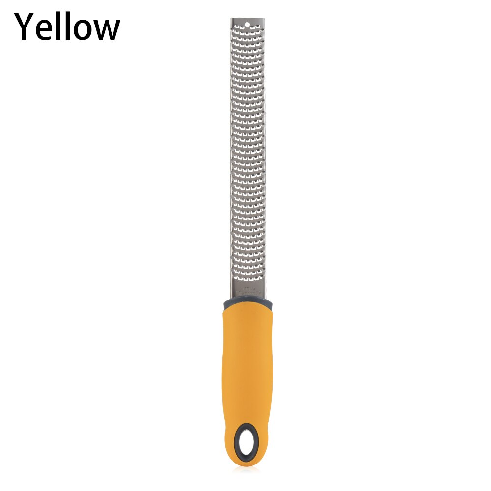 1pc microplane kaasraspen roestvrij staal citrus citroenrasp kaasrasp fruit groenteschiller keukengadgets: Geel
