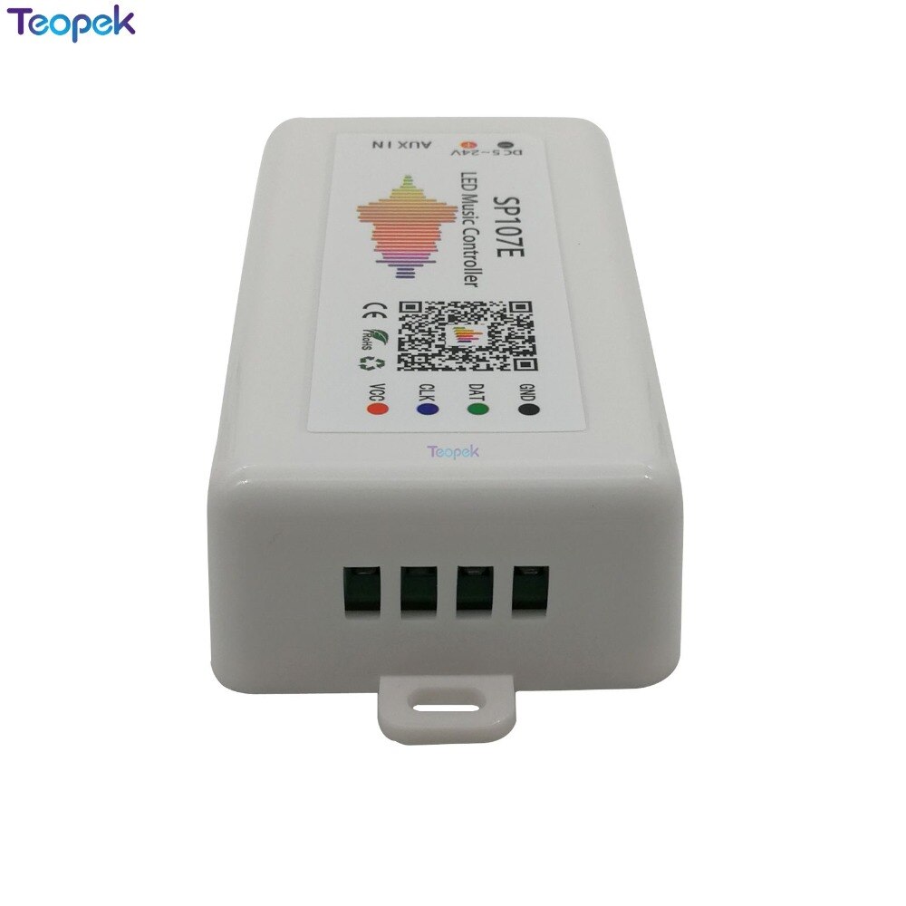 SP107E Spi Led Muziek Controller Bluetooth Voor WS2812B WS2811 SK6812 UCS1903 LPD6803 WS2801 Led Pixel Strip Licht DC5-24V