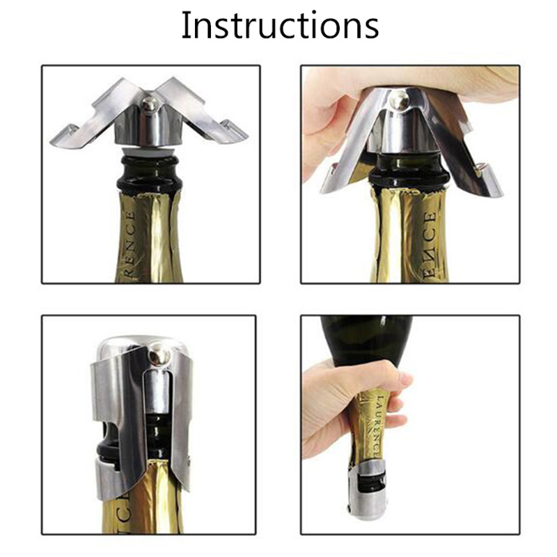 Stainless Steel Wine Vacuum Stopper Saver Sealed Cap Bottle Bar Champagne Silver - View #5