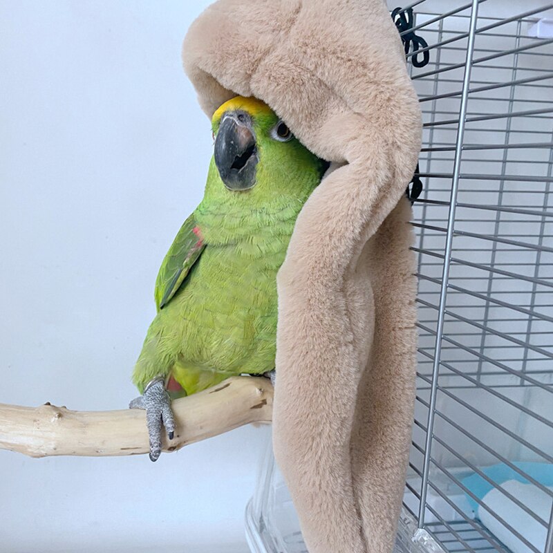 Manta cálida de invierno para pájaros, colcha de esquina para nido de loros, chal, tienda colgante para mascotas, jaula de decoración para loros, accesorios para jaulas de pájaros
