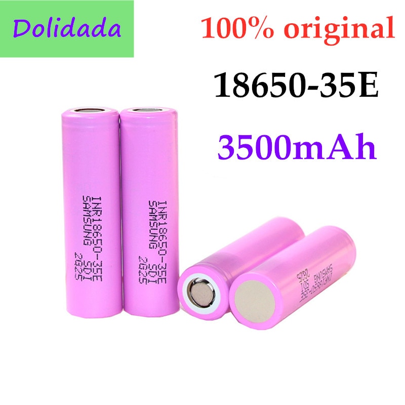 100% Originele INR18650 35E Originele 18650 3500Mah 15A Ontlading INR18650 35E 18650 Lithium Ion Batterij 3.7V Oplaadbare Batterij