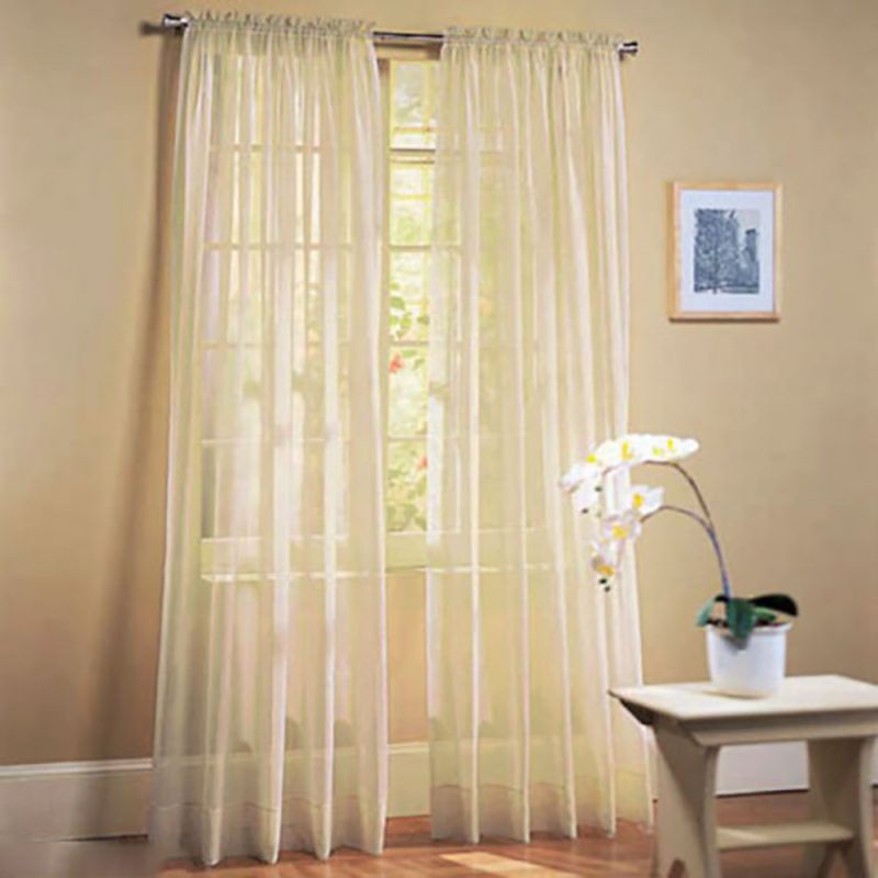 1pc 100*200cm Neue Einfarbig Voile Schiere Vorhang Panel Fenster Vorhänge Europa Fenster Tüll Vorhänge Wohnzimmer zimmer Dekoration: NO. 2