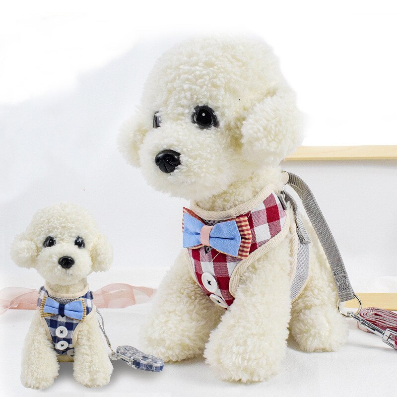 Adjustable Dog Cat Vest Leash Pet Breathable Mesh Soft Clothes Tie Collar Harness For Small Dog Puppy Hiromi No Pull Belt