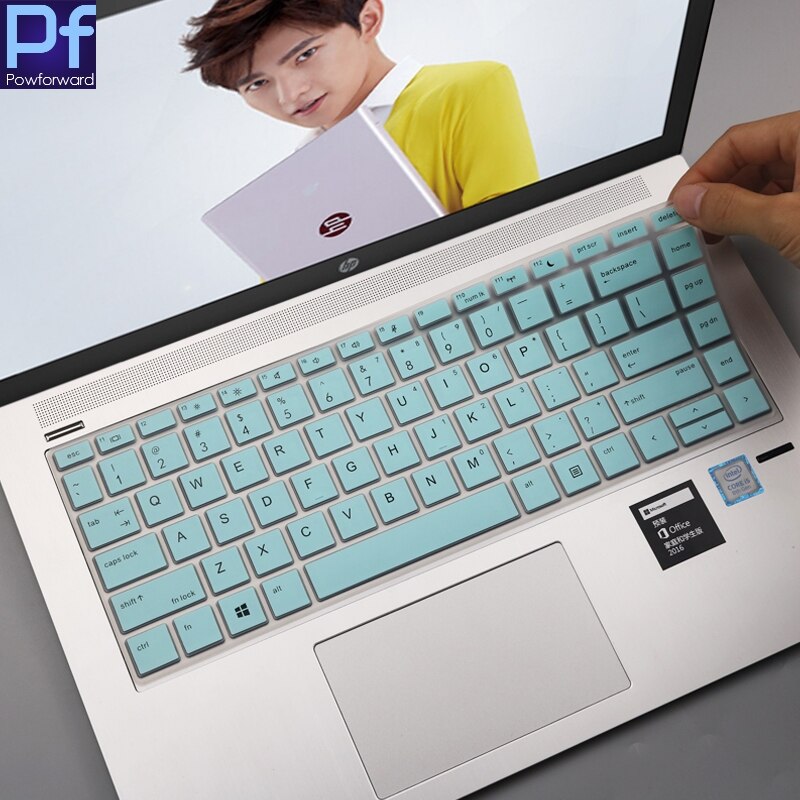 Laptop Keyboard Cover for HP Elitebook 700 Series 840 845 G5 - Ultra-thin Silicone Protector: White Blue