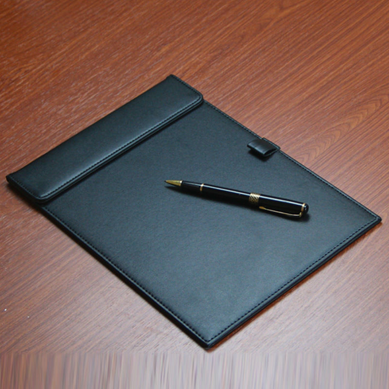 A4 PU leather business office file folder a4 conference menu clipboard desk set stationery organizer document holder folder 311F