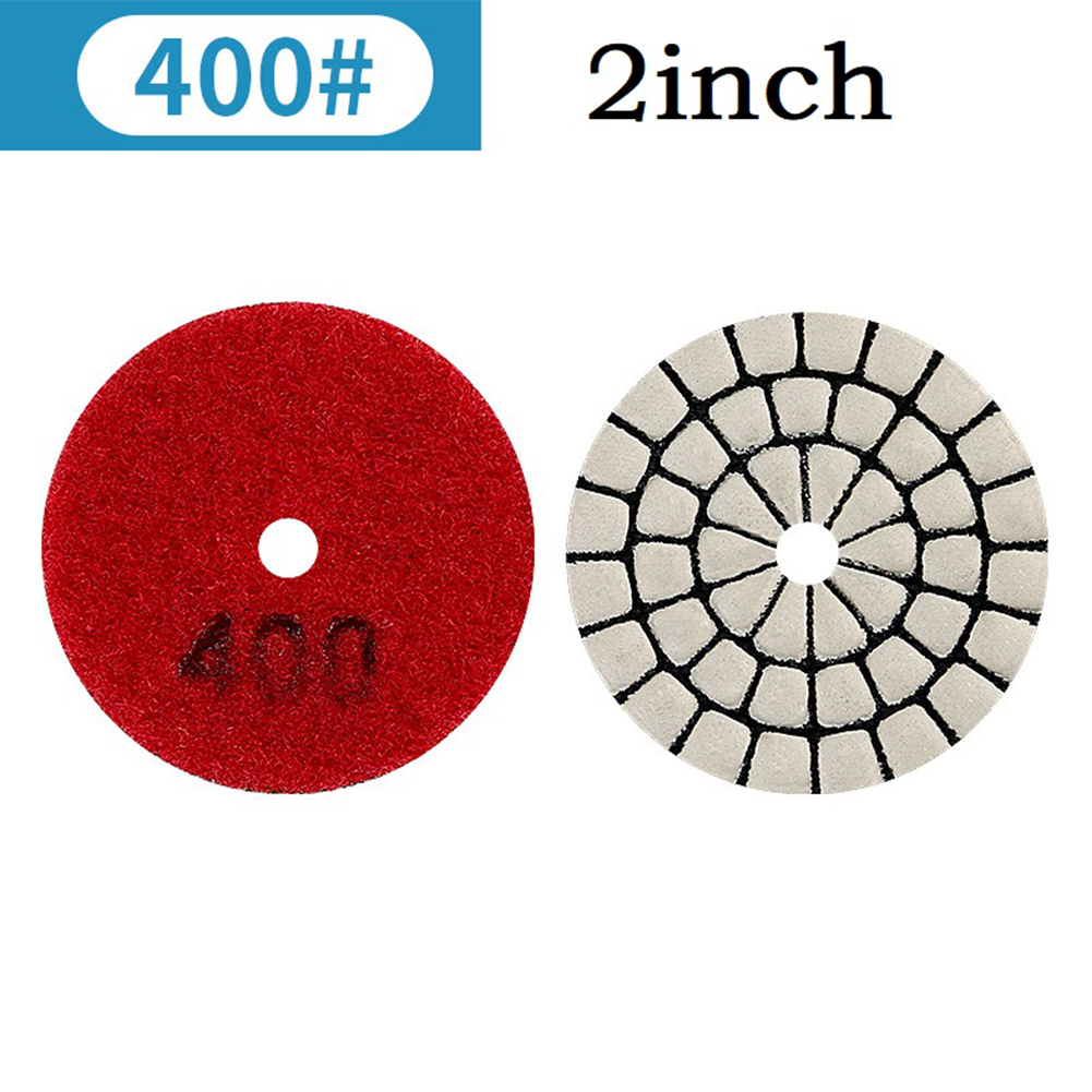 2 Zoll 55 mm Diamant-Trockenpolierpad Granit Marmor Schleifscheibe Keramik Stein Polierer Scheibe Schleifmittel Werkzeug Schleifscheiben: Silber