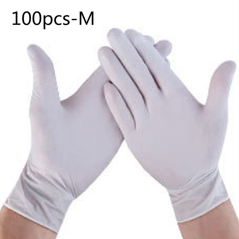 100 Pcs Disposable Home Cleaning Washing Work Safety PVC Gloves: W-M