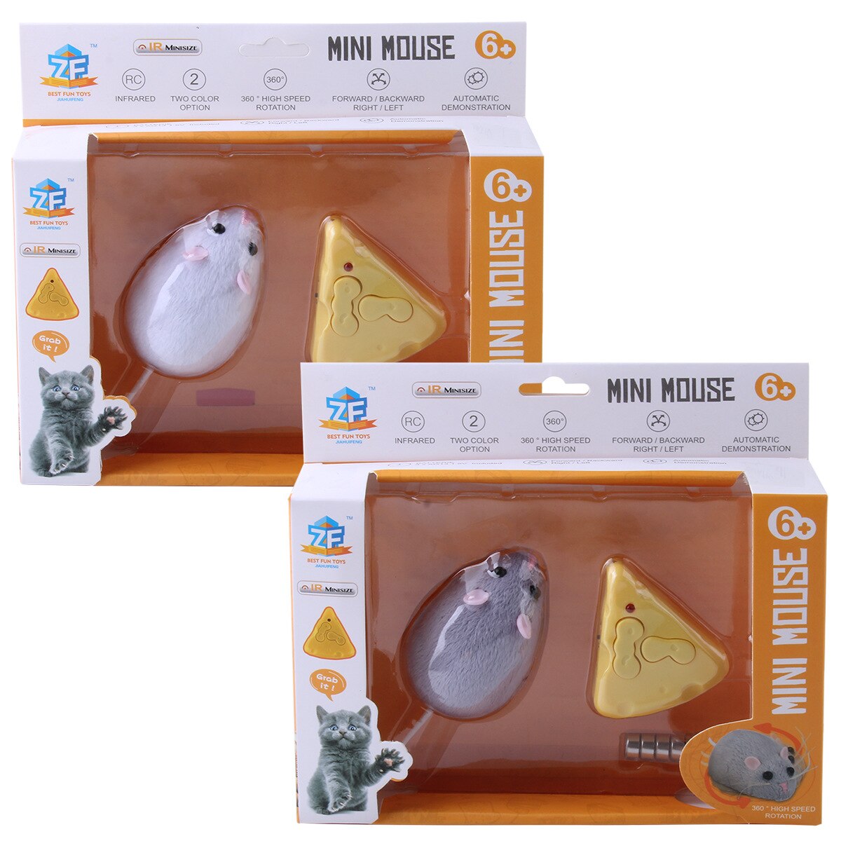 Ratón de Control remoto inalámbrico, juguetes de emulación, Mini ratón electrónico esponjoso, juguete para gatos y perros,