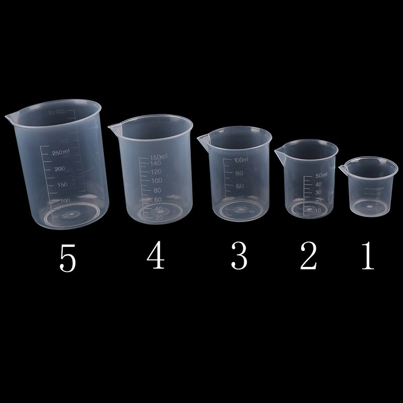 2 uds. Vaso de medición volumétrico transparente de 250ml, 150ml, 100ml, 50ml y 25ml para laboratorio de cocina