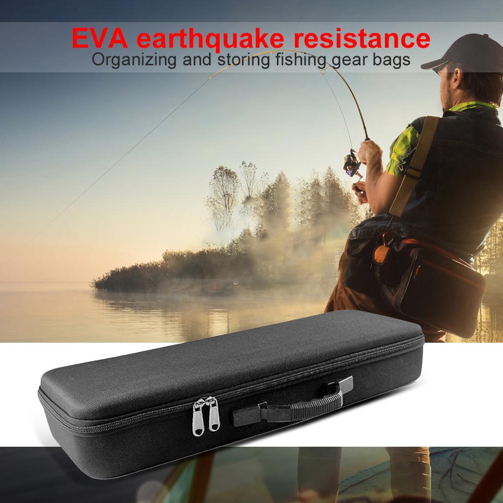 EVA Fishing Rod Bag Protective Case Cover Shockproof Hard Shell Fishing Rod Bag Outdoor Fishing Tackle Storage Bag Accessory