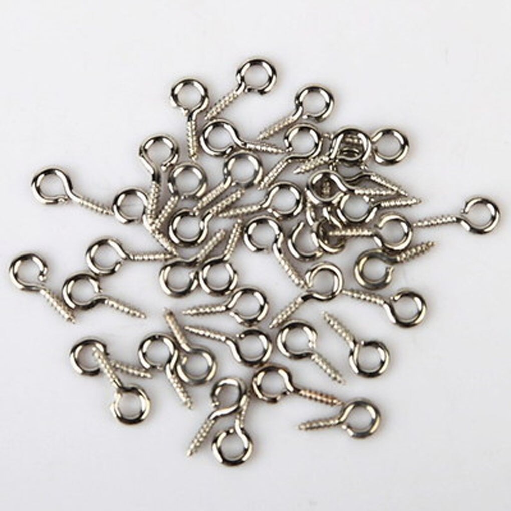100Pcs Schroef Ogen Pin Bevindingen Voor Klei Sieraden Resin Bead 10Mm Schroef Ogen Voor Diy Sieraden Opknoping Foto &#39;S