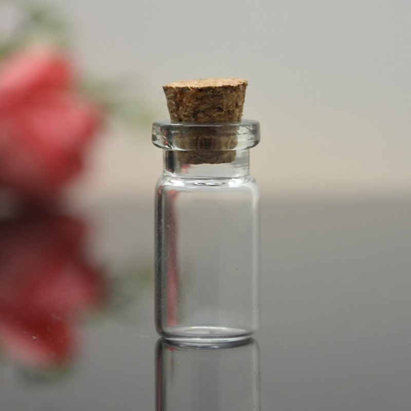 Mini botella de vidrio transparente 10 Uds., frascos de vidrio vacío jarras con corcho para bodas, recuerdos de