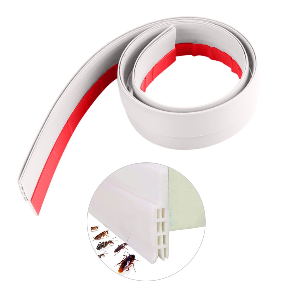 Door Seam Sealing Tape Silicone Door Strip Self-adhesive Door Bottom Seal Strip Door Seals Sealing Strip Insect-proof Practical