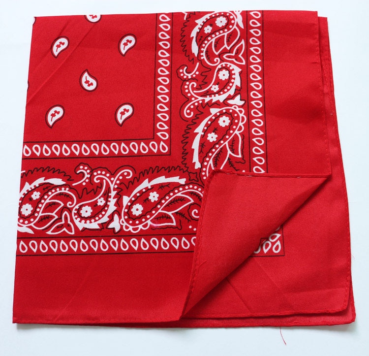 55 Cm Paisley Bandana In Sport Sjaal Polyester Hoofdband Voor Jongen/Meisje Hoofddeksels: Rood