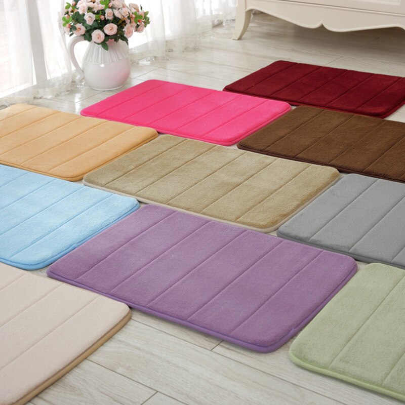 40*60cm Memory Foam Bath Mat Non-slip Bathroom Carpet Water Absorption Rug Soft Bathroom Mat