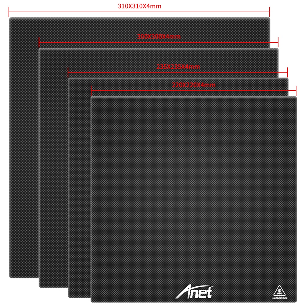 Placa de vidrio de superficie de construcción de cama Ultra Base para impresora 3D Anet A8 A6 A8Plus ET4 ET4X ET4Pro ET5X, plataforma de vidrio templado
