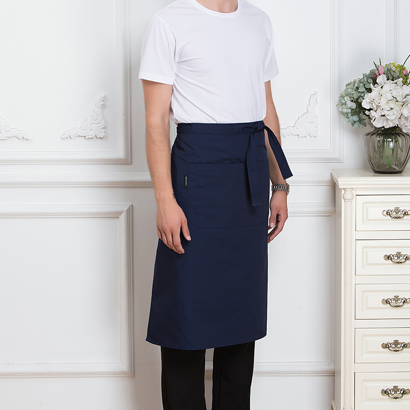 Delantal de cocina de medio cuerpo para hombre y mujer, para restaurante, Chef, camarero, cocina corta, cafetería, tienda, panadería