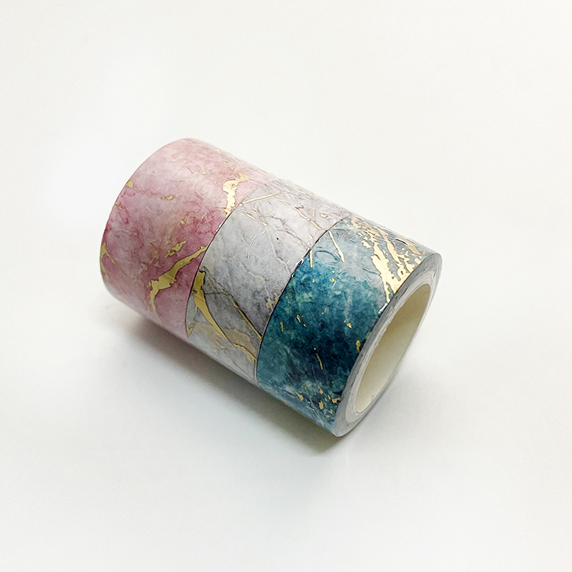 3 Rollen Washi Band einstellen Goldfolie Dekoratives Klebeband Kawaii 5 m Scrapbooking Washitape Aufkleber Tagebuch Briefpapier Maskierung klopfen