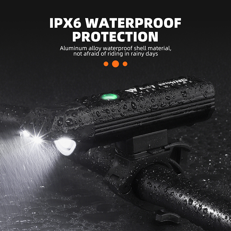 WEST BIKING Anti-Glare Fietskoplampen IPX6 Waterdichte Oplaadbare Fietskoplamp MTB LED Cycluslicht Fietsaccessoires