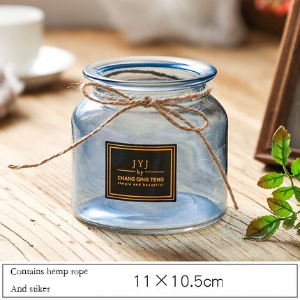 Vazen Glas Transparant Nordic Woondecoratie Nordic Eenvoudige Brede Vazen Droge Bloem Vaas Woonkamer Decoratie Bruiloft Decor: dark blue S