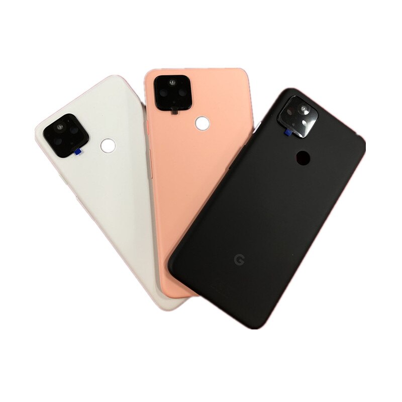 Back Cover For Google Pixel 4A 5G 6.2inch Housing Rear Door Phone Repair Replace Battery Case + Logo Camera Lens Side Buttons