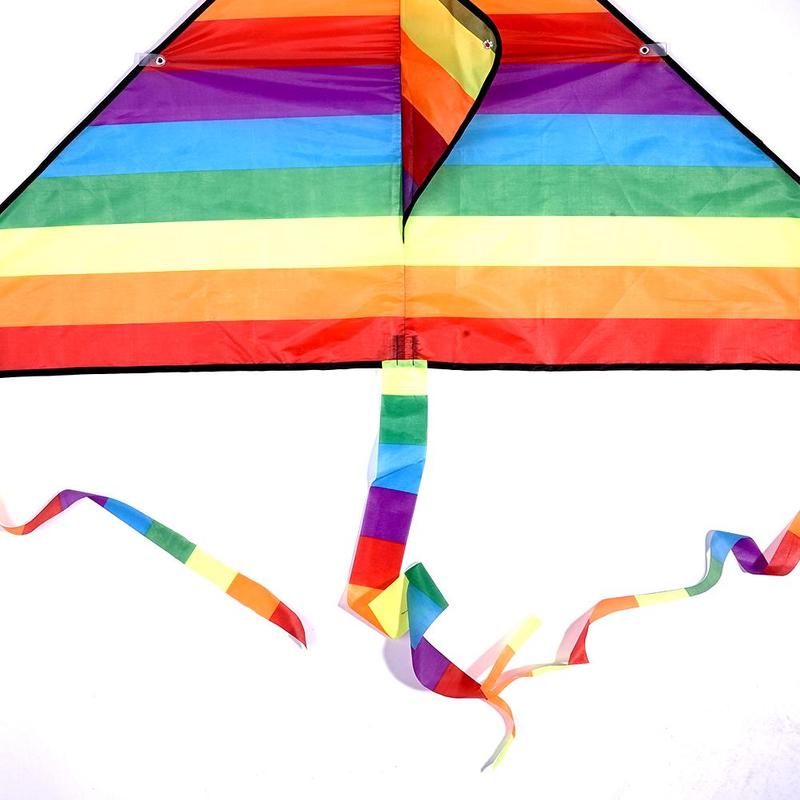 Triangle Rainbow Color Kite Small Children Love Easy To Fly In The Breeze Suitable for Summer Outings with Kids