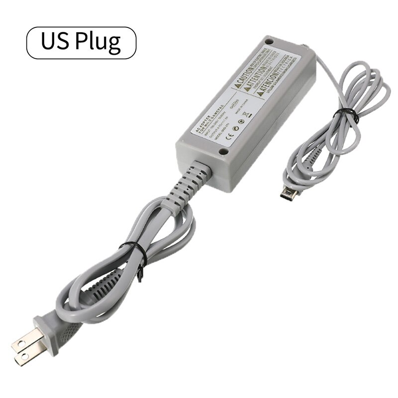 EU/US AC Charger Adapter for Nintendo Wii U Gamepad Controller Joystick 100-240V Home Wall Power Supply for WiiU Pad