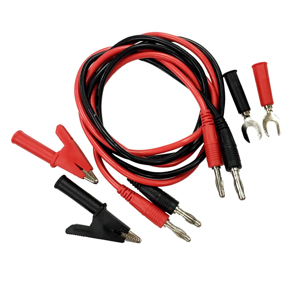 Electronic Test Leads Kit, Digital Multimeter 4mm Banana Plug Test Leads with Alligator Clips & Spade Lugs