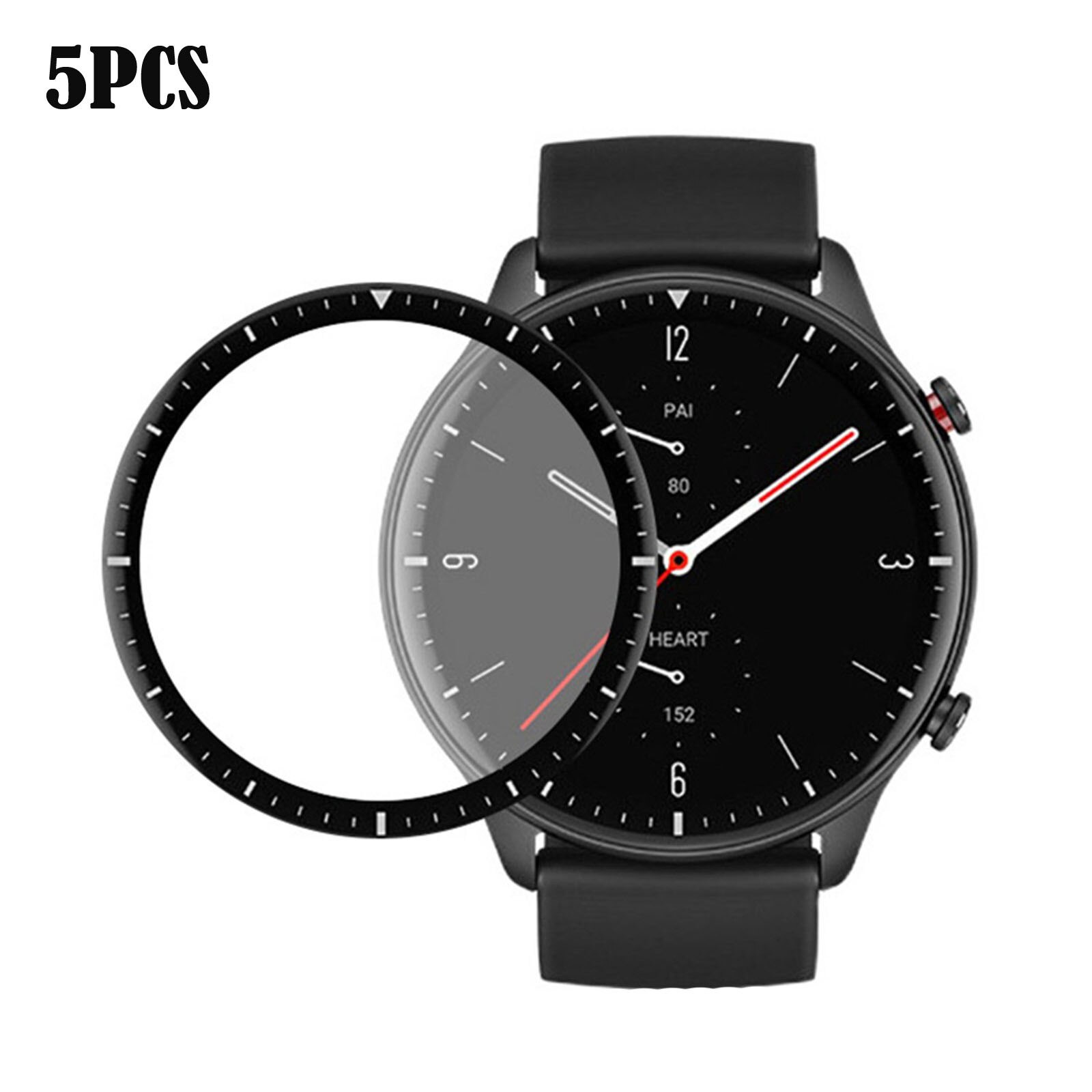5Pcs Soft Tpu (Geen Glas) beschermende Film Voor Huami Amazfit Gtr2 Horloge Full Screen Protector Cover Gtr 2 Smartwatch Bescherming: 5pc