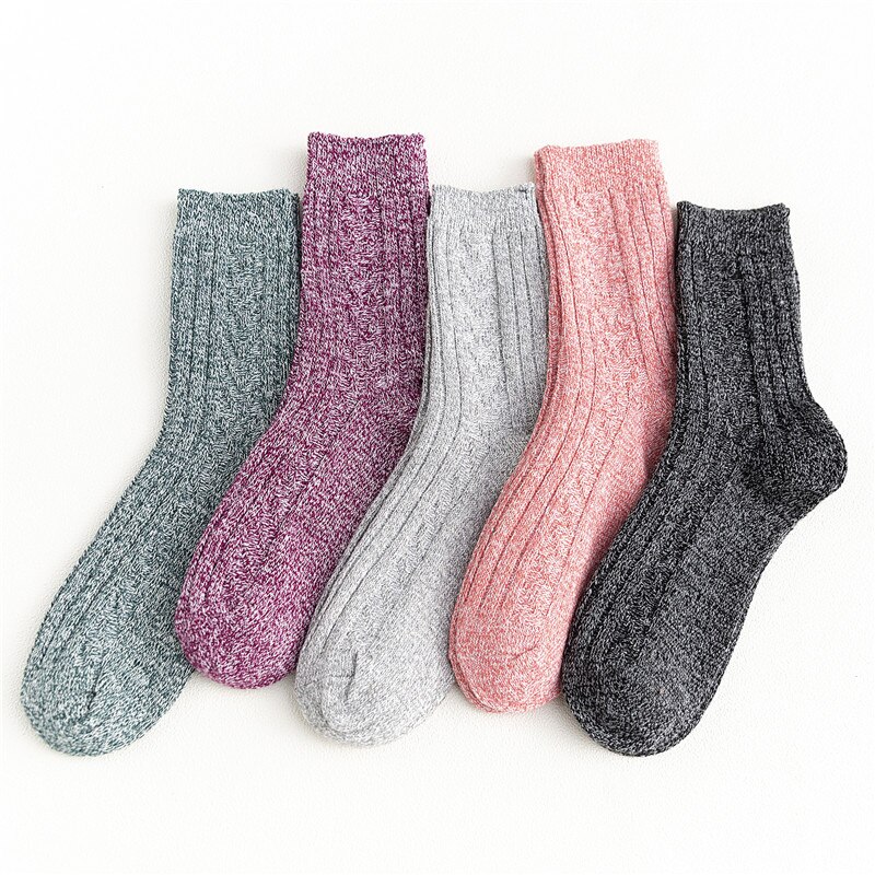 Yeblues of Wol warme sokken voor heren: 5 paar wintersokken, merinosokken, thermosokken, herensokken, dikke winterwarme wollen sokken, outdoor, wandelen, wandelsokken voor heren, Multi-Color-B, 39-46