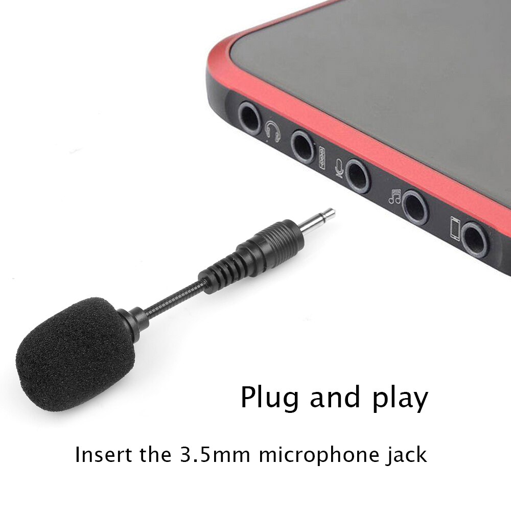 Kebidu 3.5mm mini mikrofon w linii trzy bieguny/cztery bieguny krótki mikrofon telefon mikrofon karta dźwiękowa na żywo