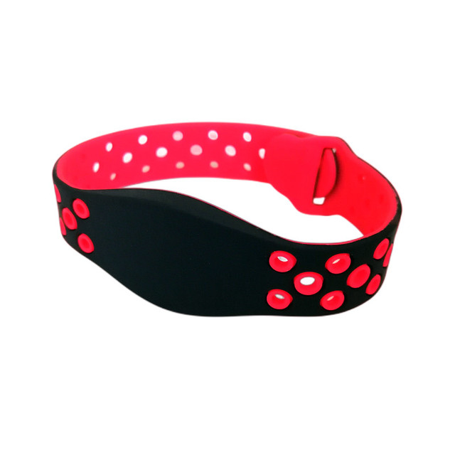 1Pcs 13.56MHz Adjustable RFID Waterproof Soft Wristband Silicone Bracelets NFC Smart S50 1K IC Key Keyfob Card: SKY BLUE