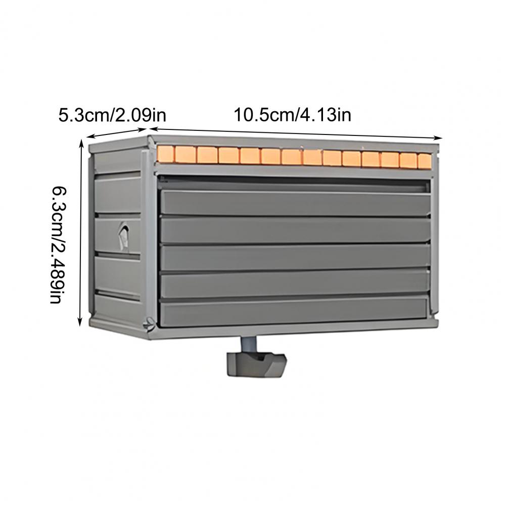 Veggmontert nøkkelhylle dekorativ nøkkelkrok retro garasje bilnøkkelboks multifunksjonell nøkkelorganisator med garasjeport