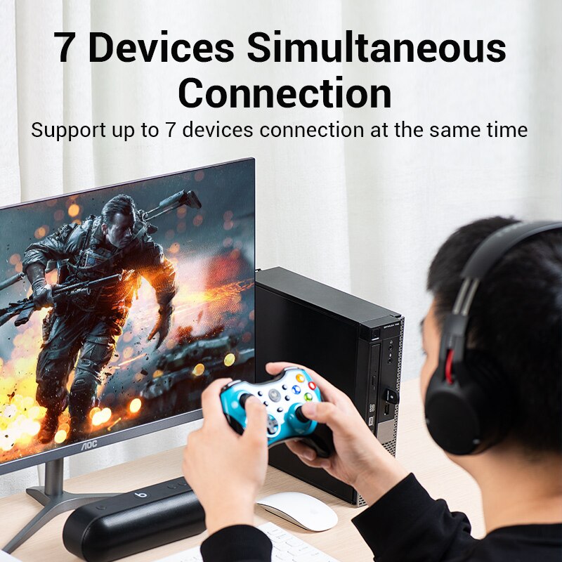 Vention USB Bluetooth-Compatible 5.0 Adapter for PC Mouse Wireless Transfer Receiver Transmitter Dongle for Bluetooth Headphone