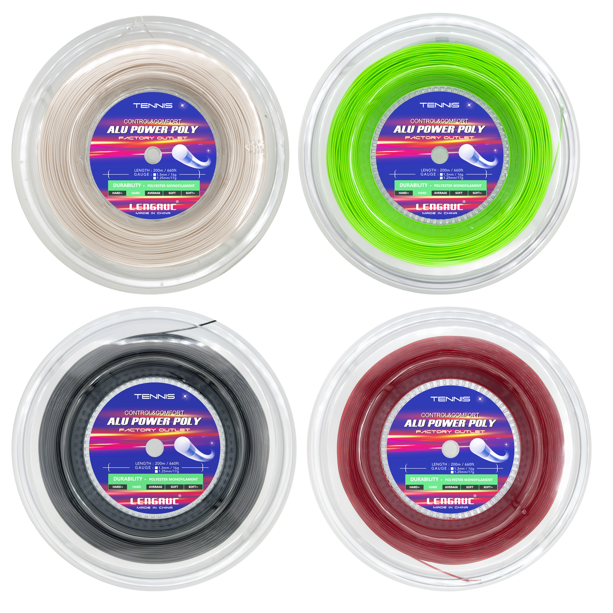 1 reel TAAN Durable TT5300 Power Tennis String reel(Polyester Strings-200m/reel)