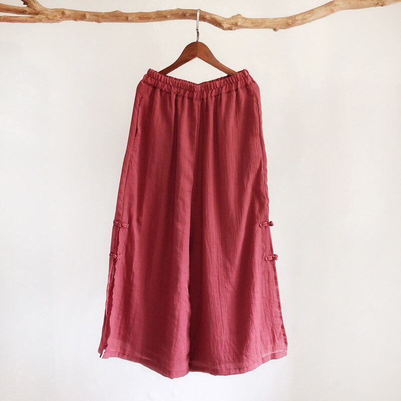 Catazer Tai Chi Uniform Kung Fu Uniform Traditional Chinese Clothing for Women Uniform Tang Suit Costume Show Kung Fu Pants: Auburn