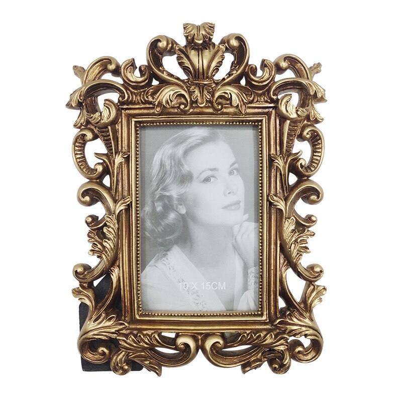 European retro photo frame desktop photo frame desktop relief photo frame 6/7 inch decorative hanging wall photo frame