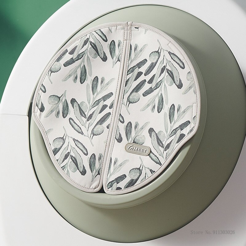 Fully Enclosed Smart Automatic Cat Litter Box Curtain Detachable Washable Dedicated Odor Barrier Cat Litter Box Accessories: green