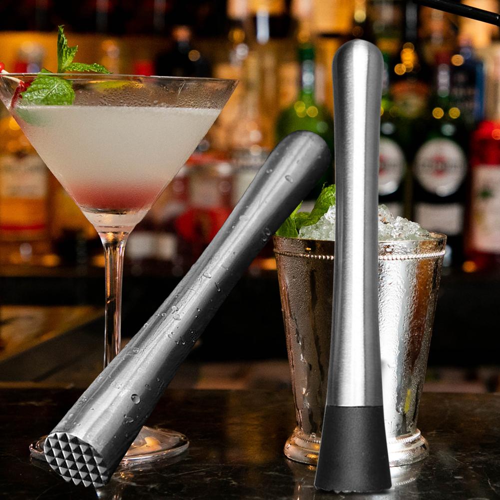 Outil de bar de broyeur à glace de secoueur de Cocktail de bâton de mélange de vin d'acier inoxydable