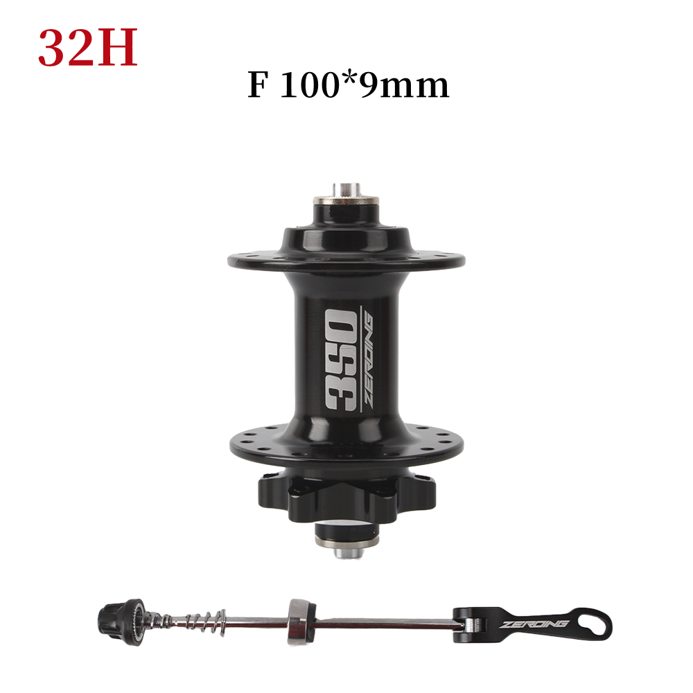 Nulstelling Bike Hubs 350 4 Lager Disc Kaart Brake Mtb Mountainbike Hub Lager Voor/Achter Fiets Hubs 28 32 Gaten 8/9/10/11 Snelheid: Black front 32H
