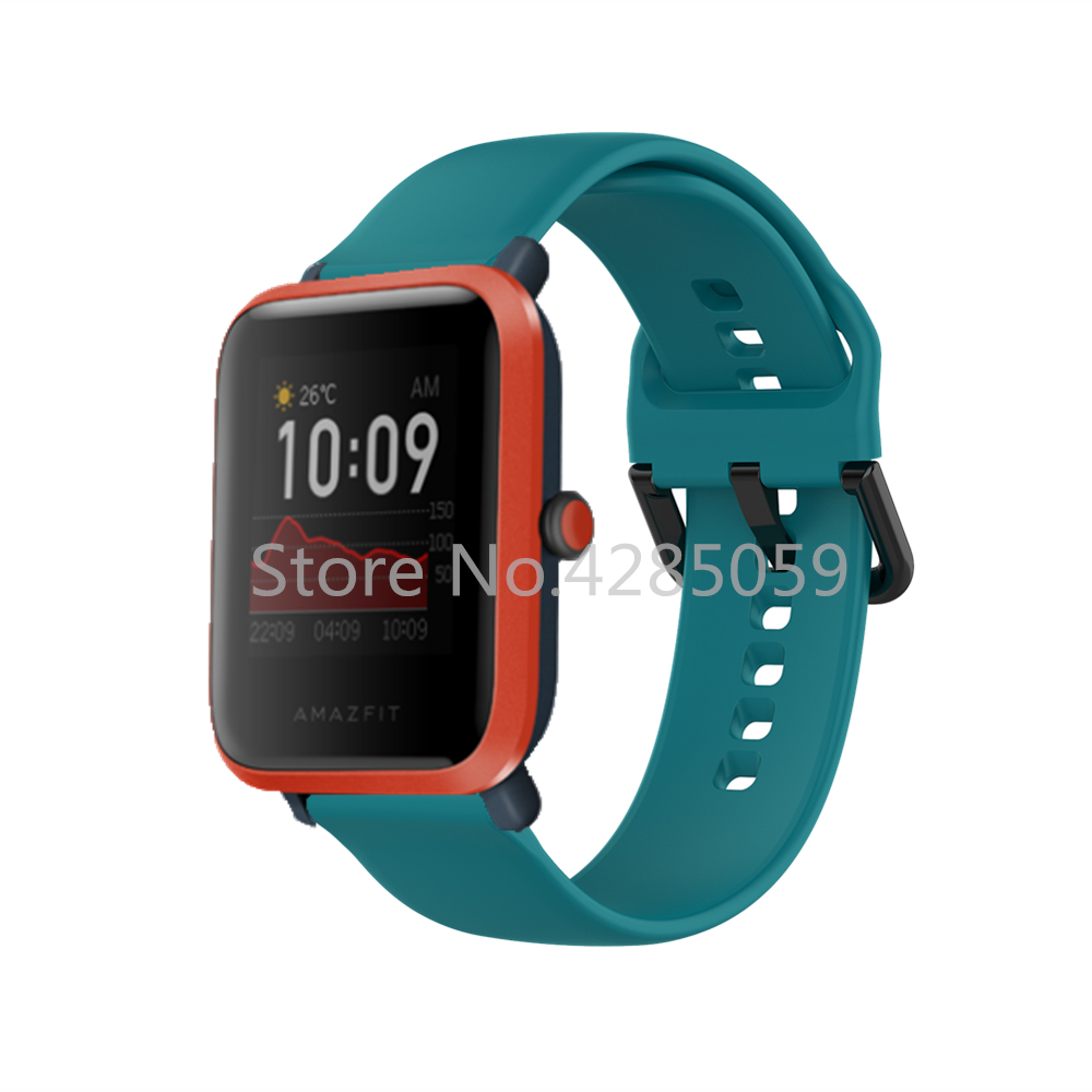 Correa de silicona para reloj Huami Amazfit Bip S U, pulsera deportiva de 42mm para Xiaomi Amazfit GTS / 2 / 2e / Mini / GT2