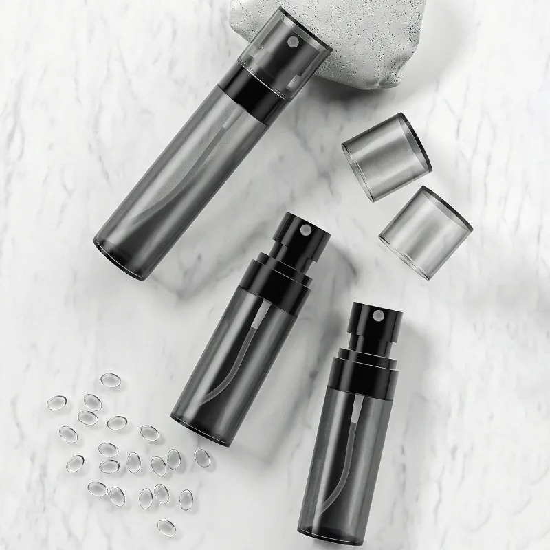 30 ml, 60 ml, 80 ml, 100 ml, schwarze Sprühflasche, feiner Nebel, Unterabfüllung, zerstäubte Reise, tragbare kleine Sprühflasche