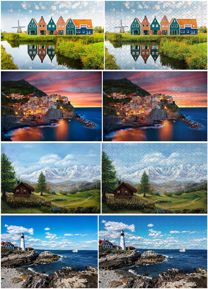 300 pieces of paper puzzle adult animal landscape puzzle, 51x34cm assembled animal picture puzzle educational toy for xmas