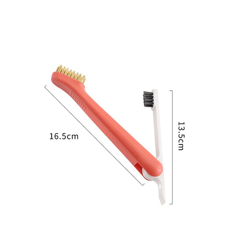 Estufa de limpieza desengrasante multifunción 3 en 1, cepillo de hueco de alambre de cobre, estufa de Gas para eliminar la suciedad, cepillo, herramientas de limpieza de cocina