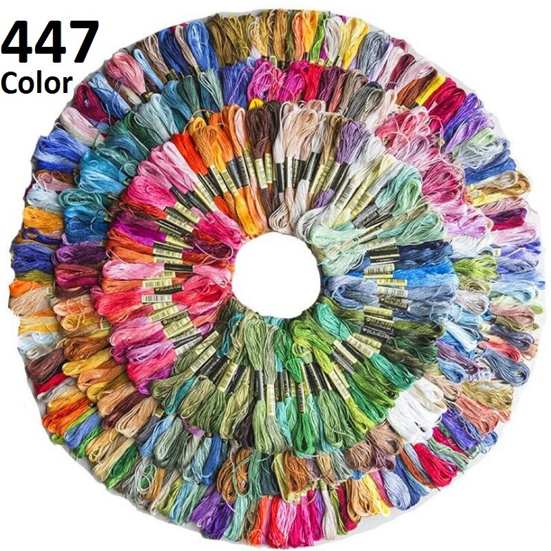 DIY DMCdmc Cross Stitch Cotton Embroidery Thread Colorful Anchor Similar Floss Sewing Skeins Craft Hogard Embroidery Threads: 447 colors