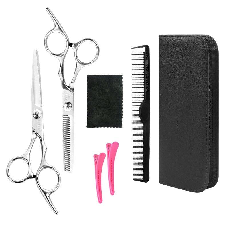 Haar Knippen Schaar Set Professionele Kappers Schaar Kit Kapper Haar Snijder Kapper Salon Kam Schaar Kits: Zilver