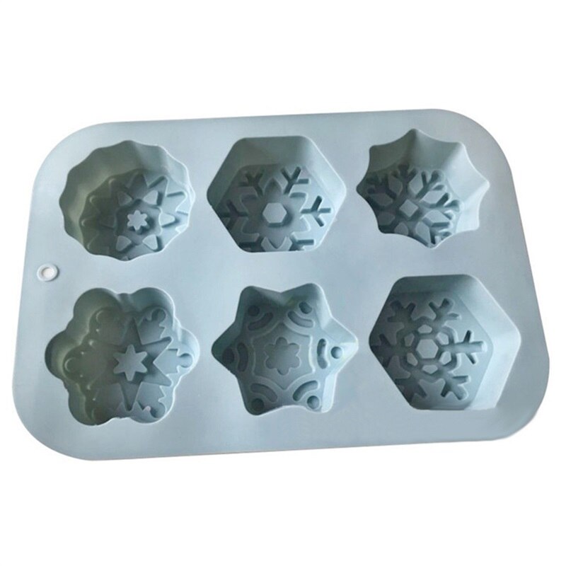 3D Snowflake Soap Mold Silicone Candle Mold Aroma Gypsum Plaster Resin Mould Cake Decoration Tool Handmade Candle Molds