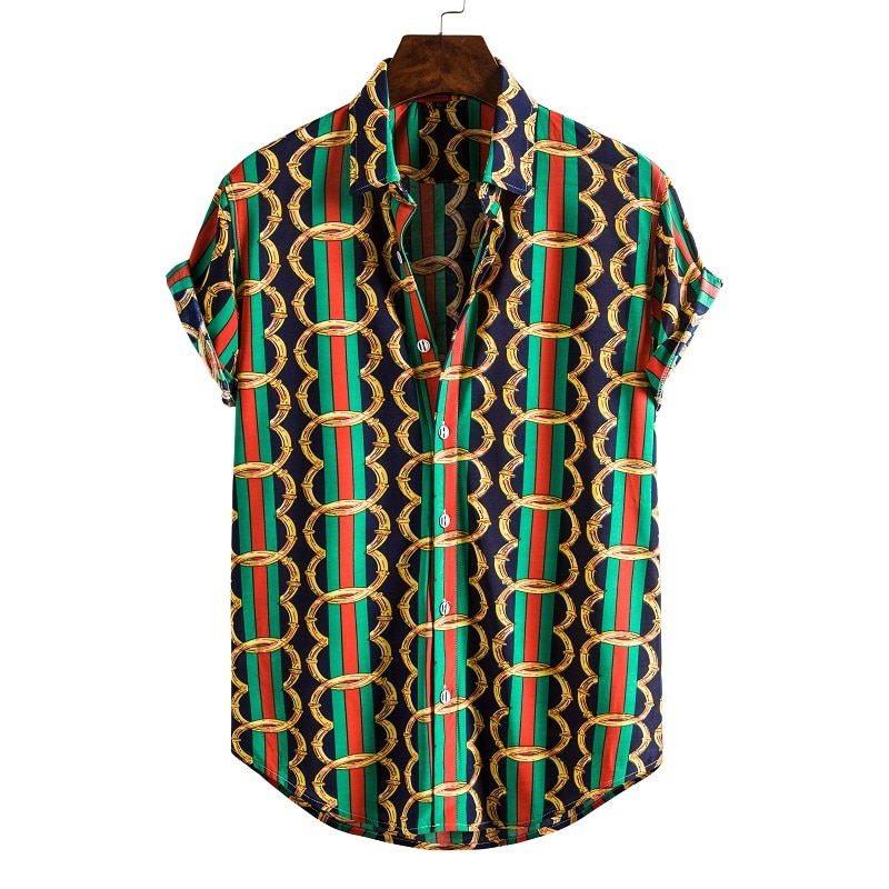 Mens Short Sleeve Hawaiian Shirt Fast drying Plus Size Asian Size M-5XL Summer Casual shirts for men